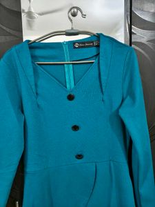 Teal Peplum Dress