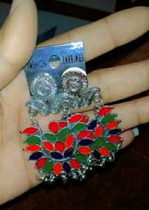 Combo Set Of 4 Pair Oxidized Silver Plated Earring
