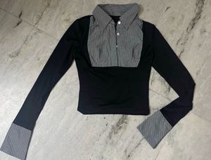 office black long sleeve top y2k fitted🎀