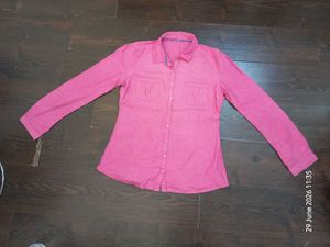 Pink Button-Up Long Sleeve Shirt