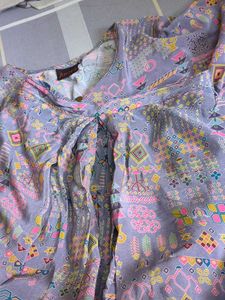 Designer Printed poncho top and skirt set