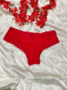 Red Lace Thong Panty