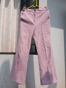 High waist Lavender Flare Leg Trousers