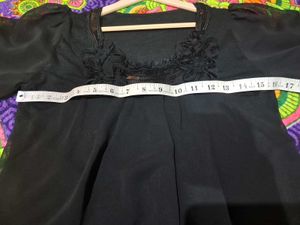 Elegant Sheer Black Party Top