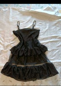 Sparkly Black Party Dress/Myntra