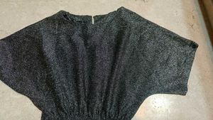 Sparkly Dark Silver Short Dress