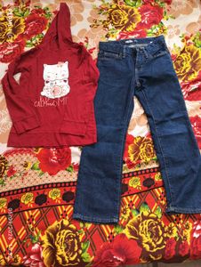 Girl Jeans T-shirt set