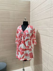100% Cotton floral Print Tunic Top or kurti