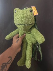 Kawaii Cute Green Frog Plush Bag Handbag Cartoon