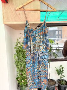 Boho Print Maxi Dress with Straps