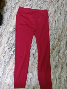 Red High-Waisted Leggings