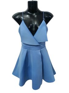 Made In Romania Chic Blue Fit and Flare Dress