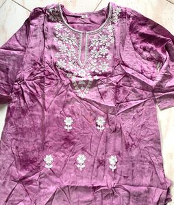 Beautiful Embroidered Purple short top