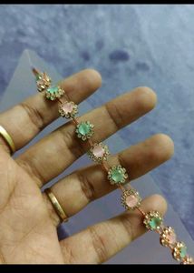 Delicate Bracelet with Floral Charms