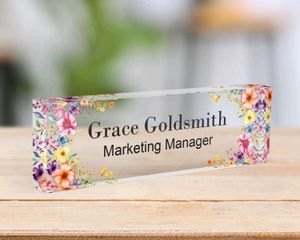 Floral Personalized Name Plate