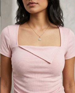 Trendy Pink 'Ruch &amp; Tie' Aesthetic Crop Top