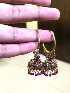 Antique Gold Jhumka Earrings