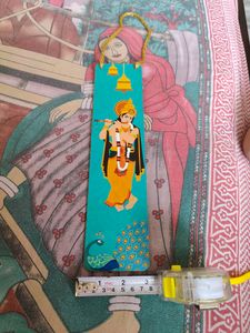 Teal Blue Lord Krishna Printed Wall Hangings
