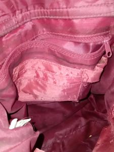 Chic Maroon Faux Leather Tote Bag