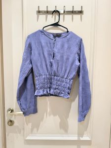 Textured Cropped Blouse