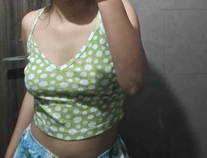 Floral Green Crop Top