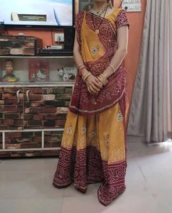 Beautiful Yellow & Maroon Lehenga Choli