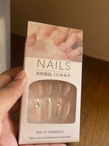 DIY False Nails with Rhinestones