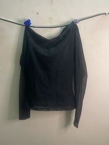Sheer Black Long Sleeve Top
