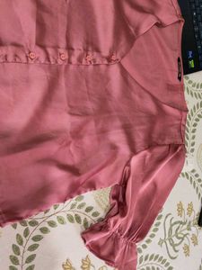 Elegant Pink Button-Up Blouse