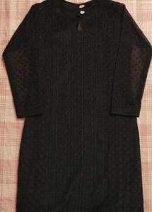 Elegant Black Chikankari Kurta