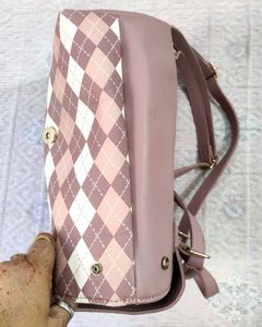 Chic Argyle Pattern Backpack🆕✨