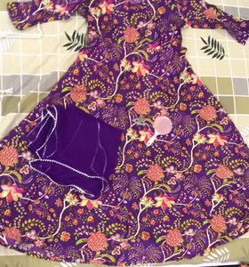 New Designer Floral Printed Dress With Duptta