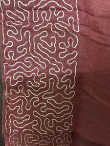 Elegant Pink stole with White Border