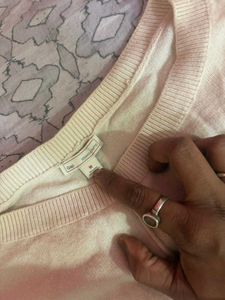Cream Long Sleeve Knit Top