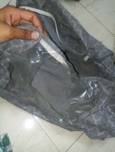 Grey Organizer Bag with Zipper