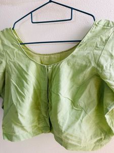 Lime Green Pure cotton Ethnic Blouse