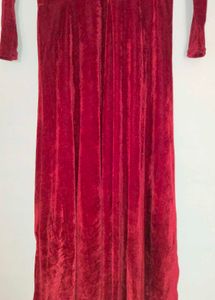 Elegant Red Velvet Dress