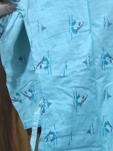 Light Blue Printed Kurta