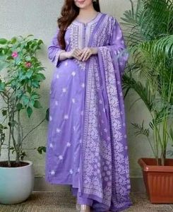 3 piece Elegant Lavender Kurta Set