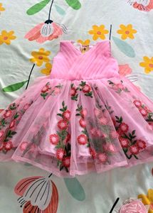 Cute Pink Floral Baby Dress