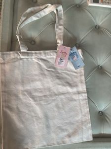 Cute Sheep "Happy" Canvas Tote Bag
