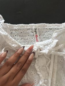 Chic White Lace Corset Top