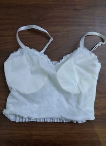 White Lace Crop Top