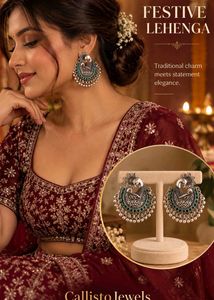 Peacock Design Jhumka Earrings