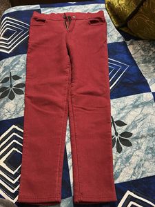 Red Casual Pants