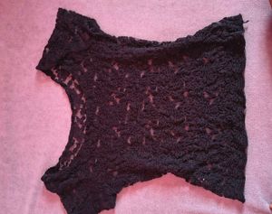 Sheer Black Lace Top