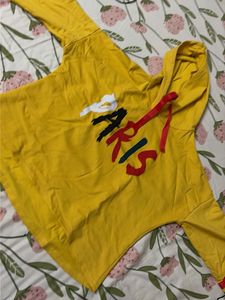 Yellow "Paris" Graphic Hoodie