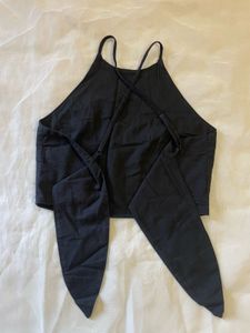 Black Halter Neck Crop Top