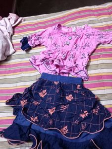 Girls' Outfit Set - Top & Skirt