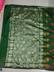 Green Colour Saree 💚